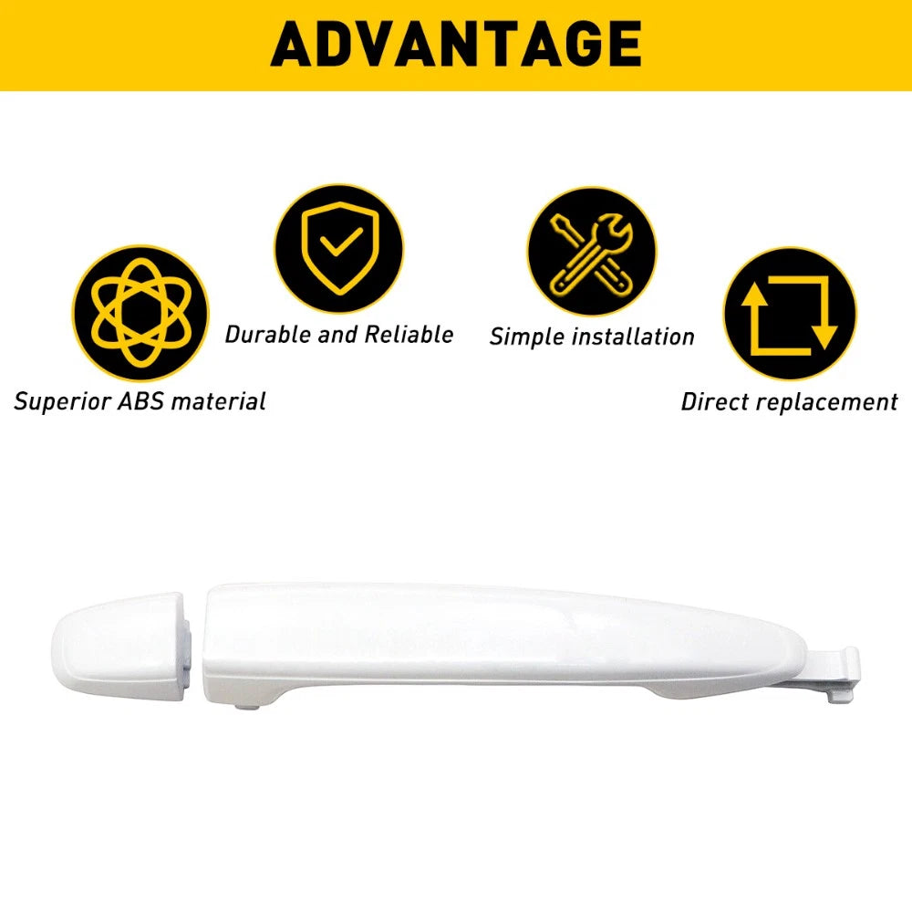 Rear White Exterior Door Handle for Toyota Sienna (2004–2010)