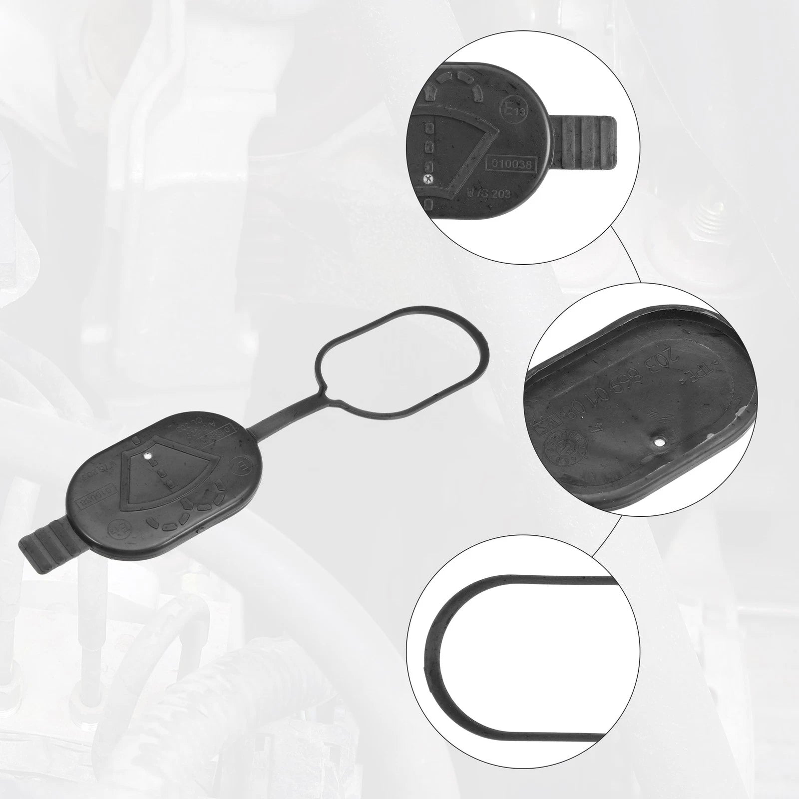 2 Pcs Windshield Washer Fluid Reservoir Cap for Mercedes-Benz CL63 (2007–2014)