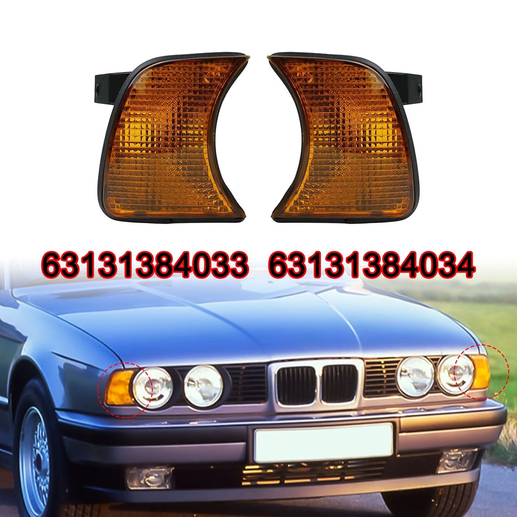 2X Wear Resistant Corner Lamp Covers for BMW 5 Series E34 (1989–1995)