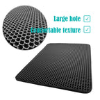 Double Layer Rubber Litter Mat for Black Cat (65X55)