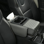 Armrest Cushion for Car Console with Cup Holder and Storage (Universal Fit)