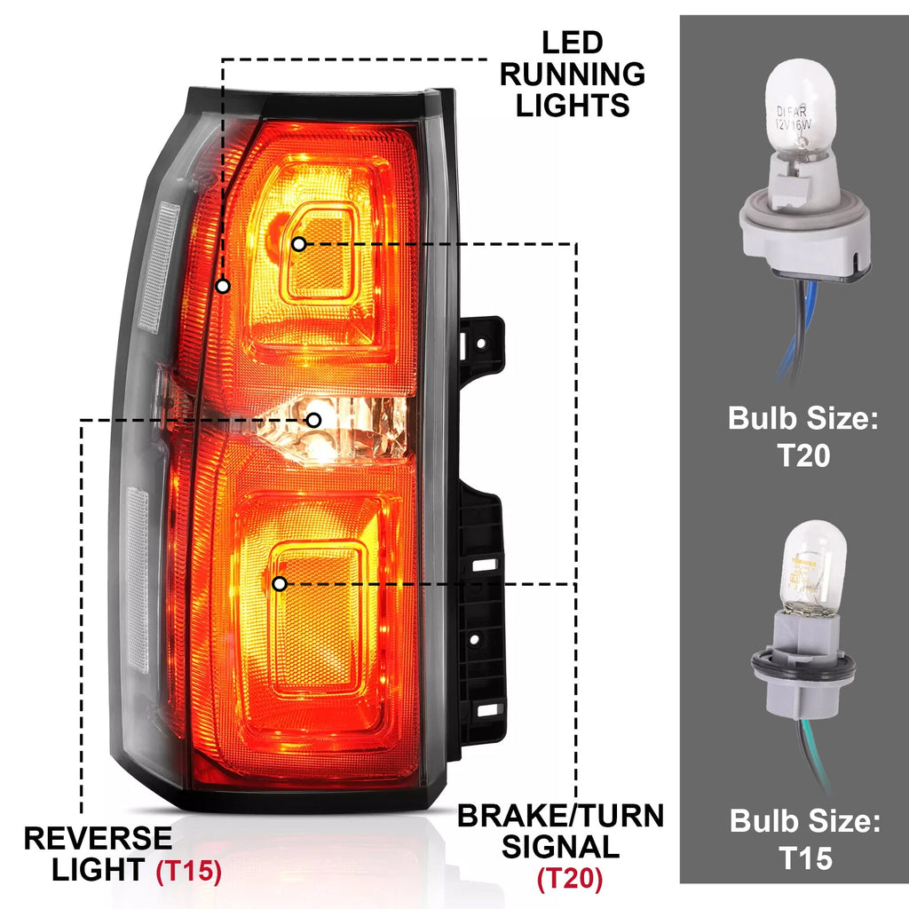 LED Tail Light Brake Lamp for Chevrolet Tahoe Suburban (2015–2020)
