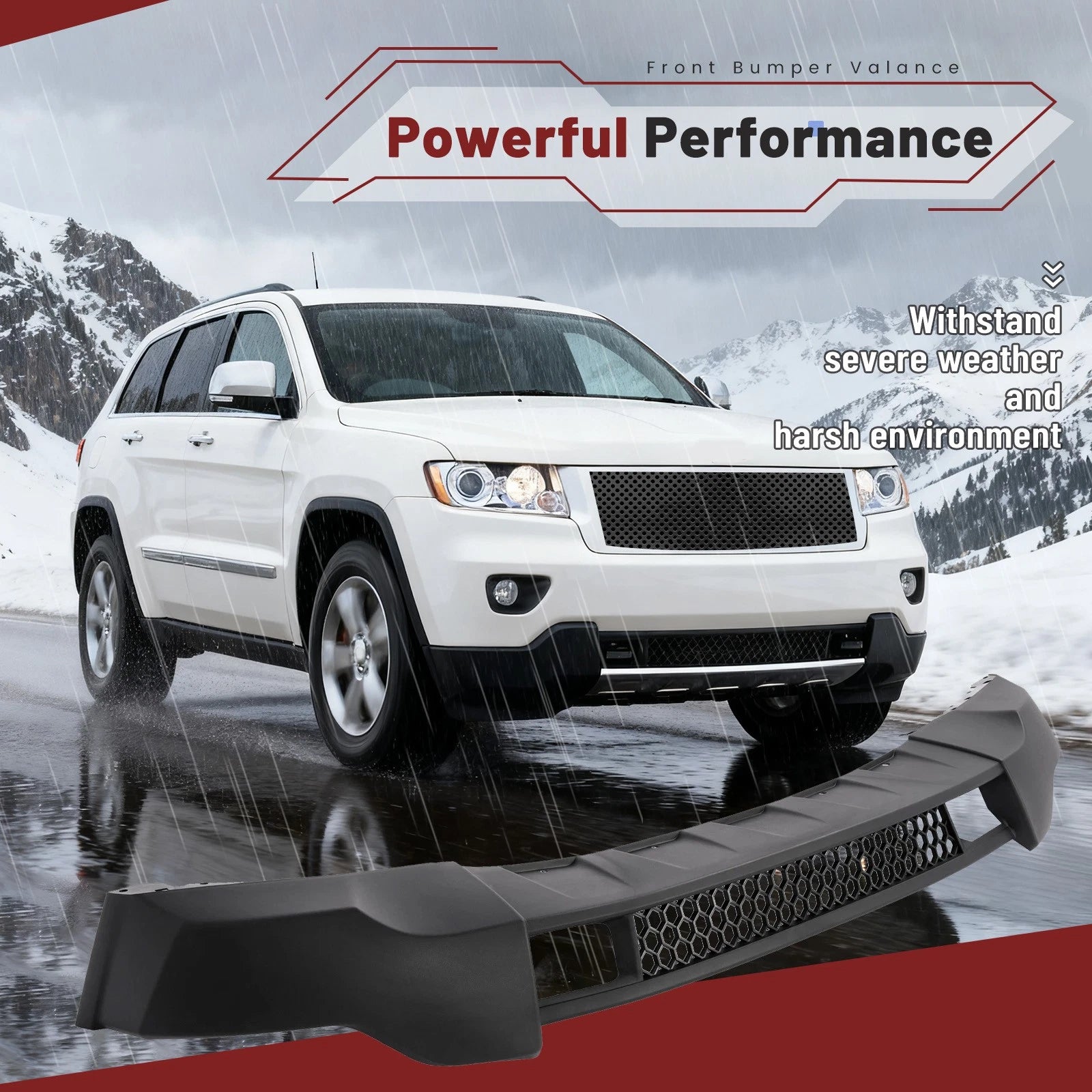 Lower Front Bumper Valance for Jeep Grand Cherokee (2011–2013) Black