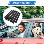 6 Pcs Pillar Posts Door Window Trim Cover for Honda CR-V (2007–2011) Black