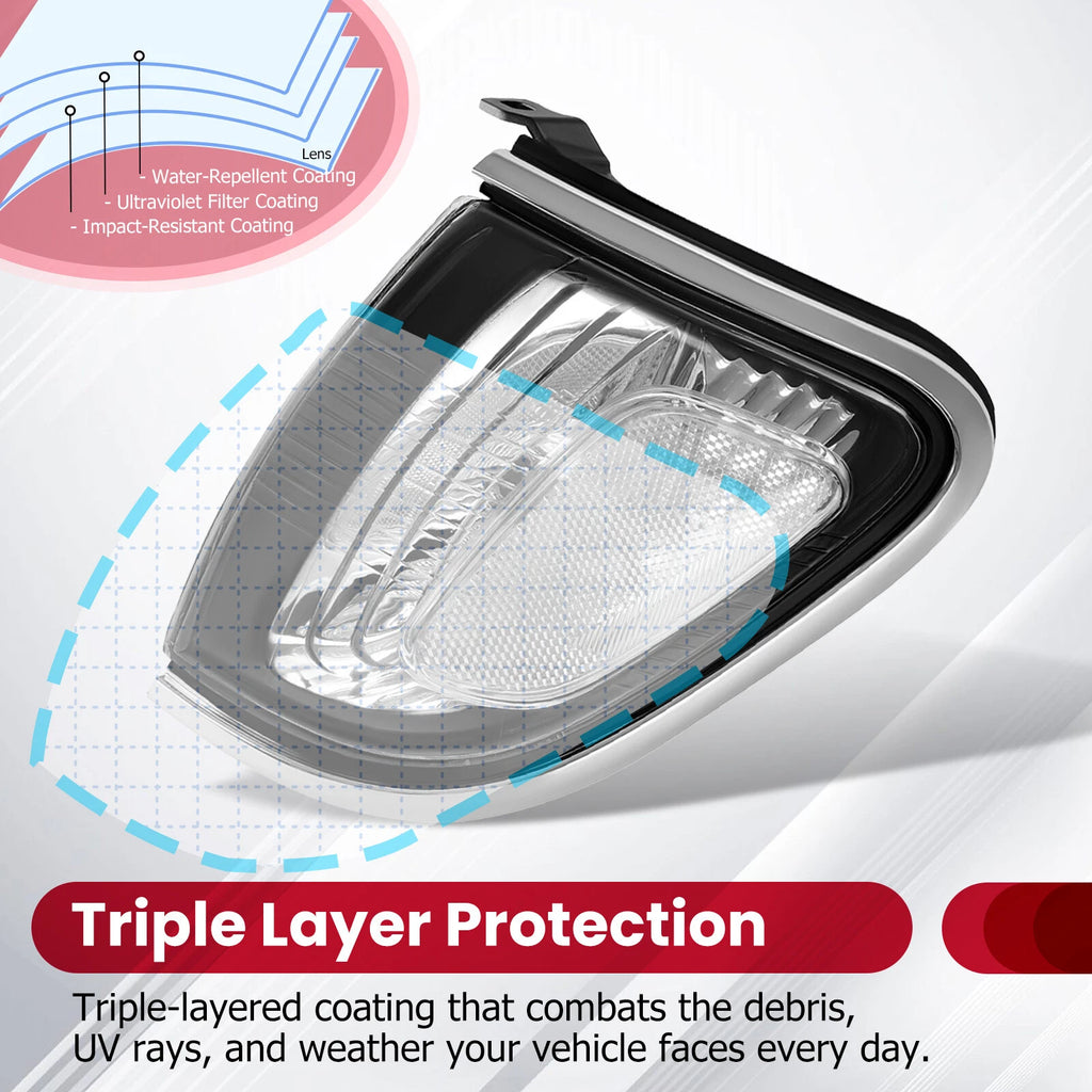 2X Clear Front Corner Signal Lights for Toyota Tacoma (2001-2004)