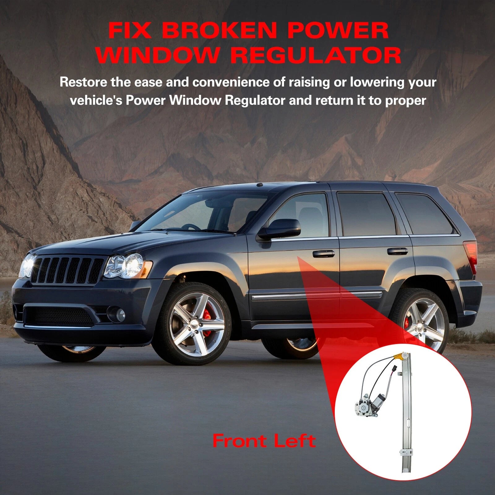 Window Regulator with Motor for Jeep Grand Cherokee (2000–2004)
