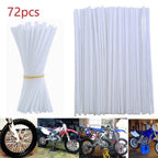 72x White Wheel Spoke Skin Cover Wrap Kit for Motorcycle (AU)