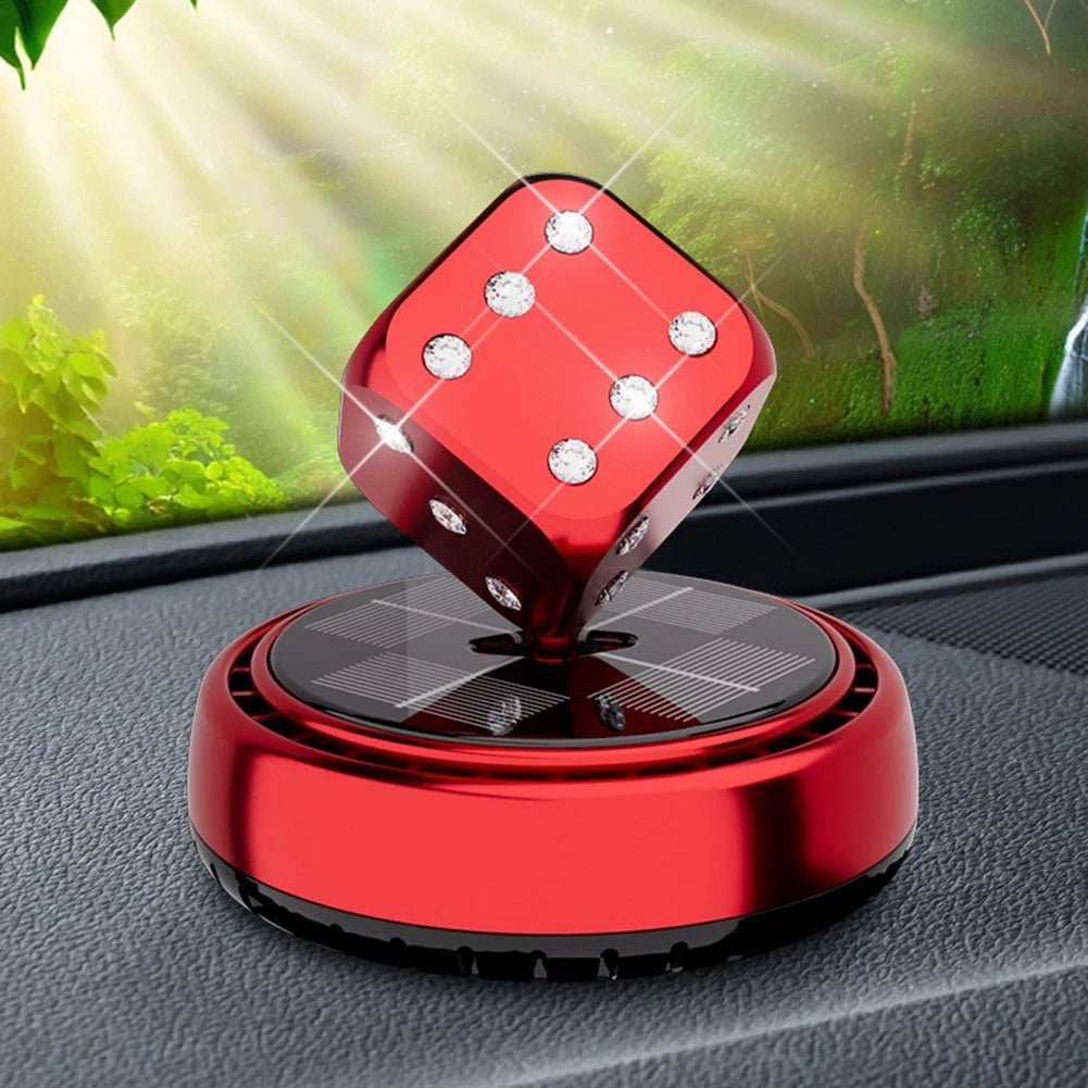 Dice Shaped Solar Air Freshener for Automotive Interiors