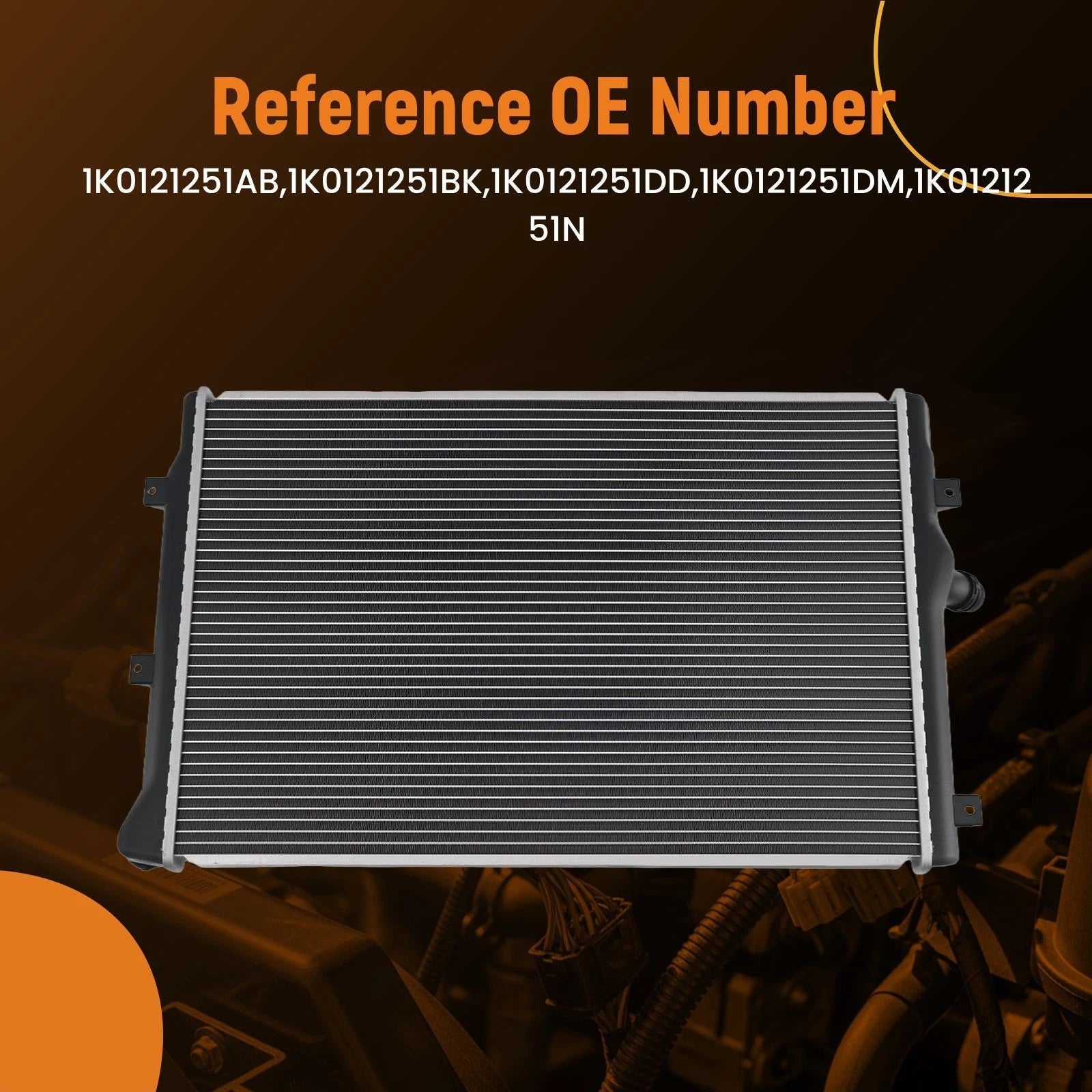 Cooling Radiator for Audi A3 Quattro and VW Golf (2004–2008)