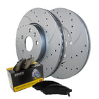 Front Brake Kit 321mm Drilled Rotors & Akebono Pads for Buick Chevy GMC