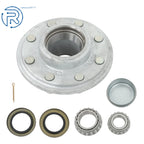 8 on 6.5" Galvanized Trailer Hub Kit for 7000 lbs Axle (#42 Spindle 14125A/25580)