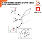 RH Front Door Hinges for Holden Rodeo Ute TF (1988-2002)