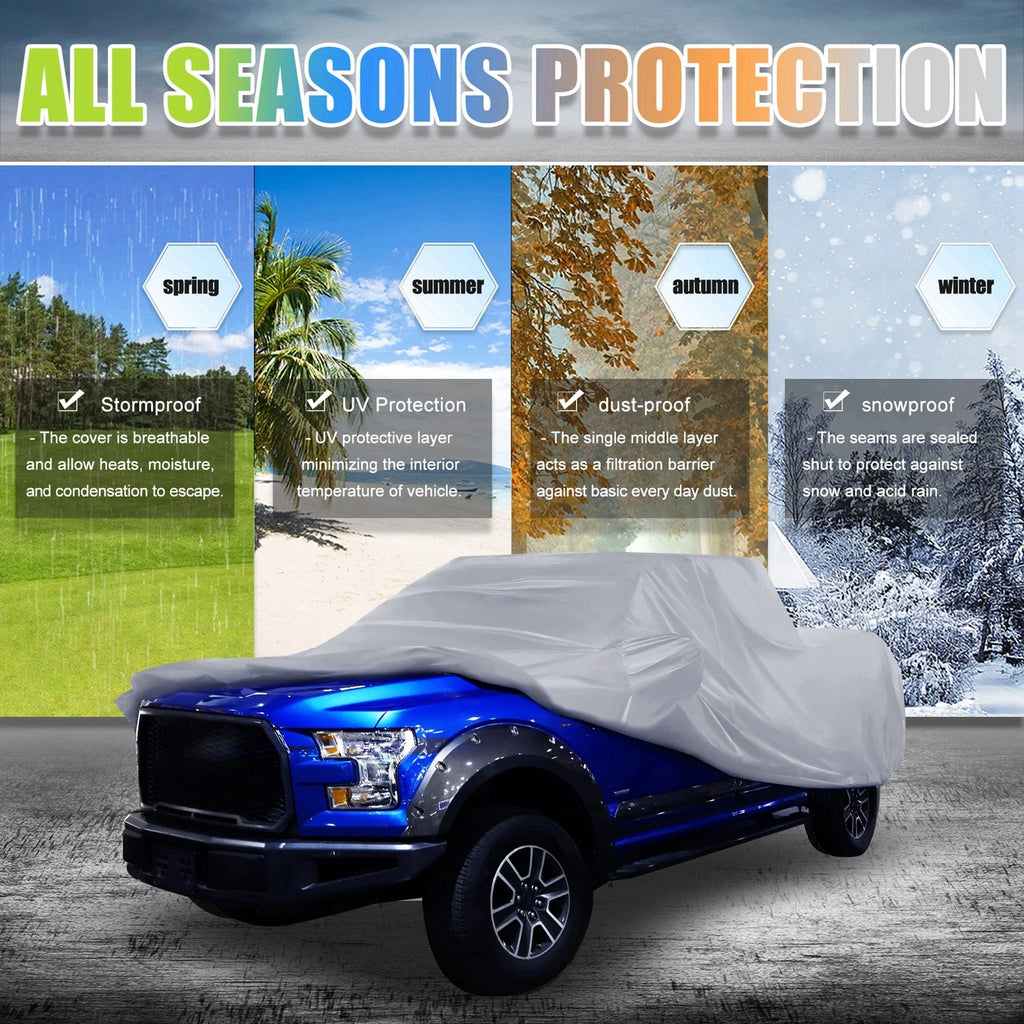 Pickup Truck Cover for Ford F150 Crew Cab (2004–2021) Sun Rain Protection