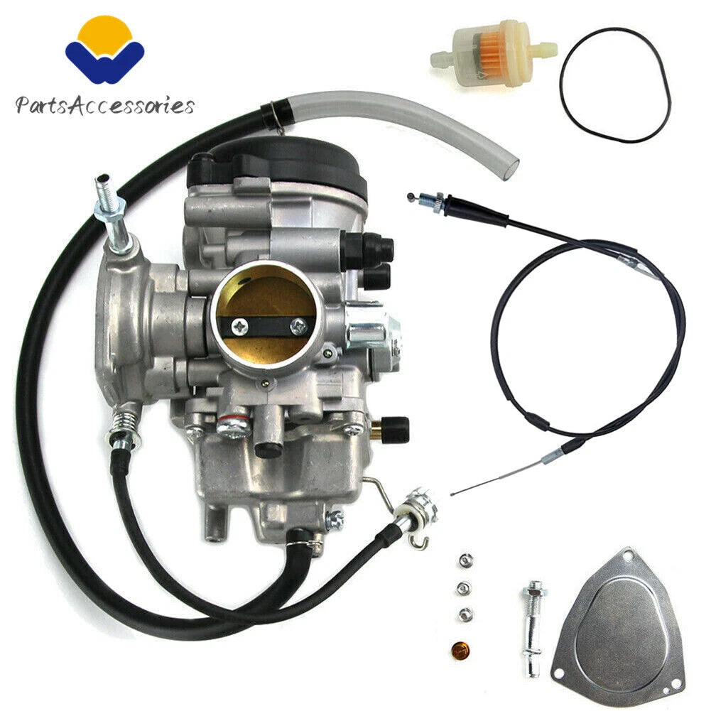 Carburetor & Throttle Cable for Yamaha Kodiak 400 450 Wolverine 350 450 (1993–2018)