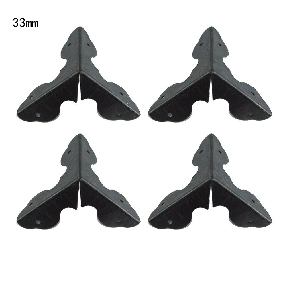 Set of 4 Antique Iron Corner Protector Guards for Furniture