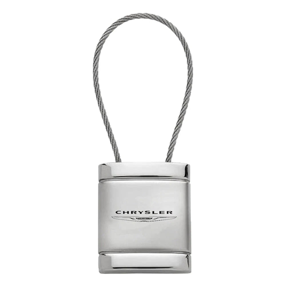 Satin-Chrome Cable Keychain - Officially Licensed for Chrysler