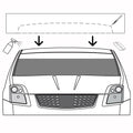 Universal Windshield Banner Black Vinyl Decal Sun Strip for Cars (All Years)