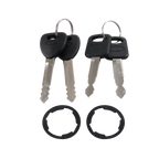 Set of 2 Ignition Key Switch Lock Cylinder & Chrome Tumbler for Ford