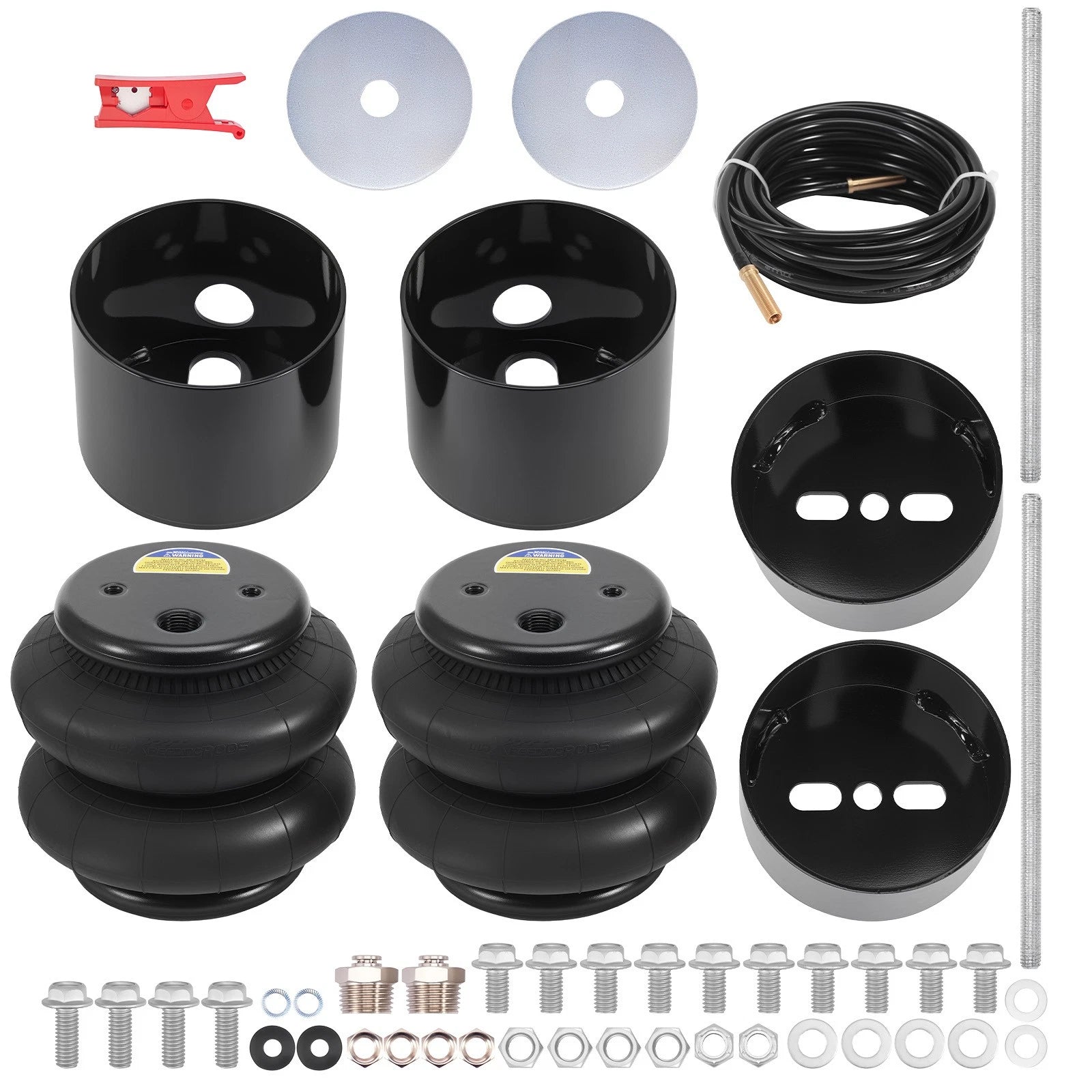 Set of 2 Air Spring Bags Mount Brackets for Chevy GMC C2500 C3500 (1992–1998)