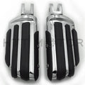 Chrome Rubber Pilot Footpeg Footrest for Harley FXBB FXBR FXBRS FXLR (2018–2023)