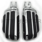 Chrome Rubber Pilot Footpeg Footrest for Harley FXBB FXBR FXBRS FXLR (2018–2023)