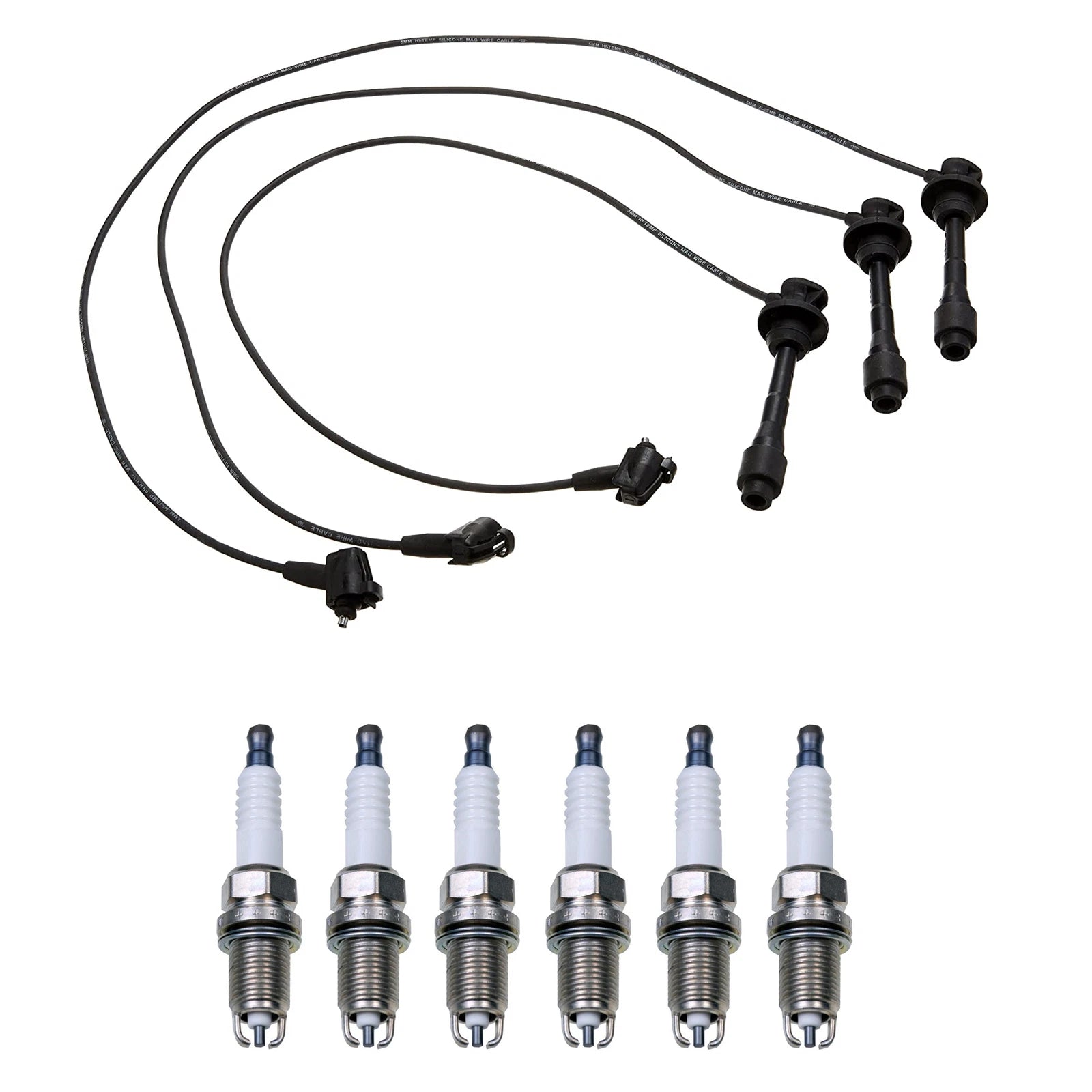 Denso Wire Set & 6 U-Groove Spark Plugs Kit for Lexus 3.0L V6