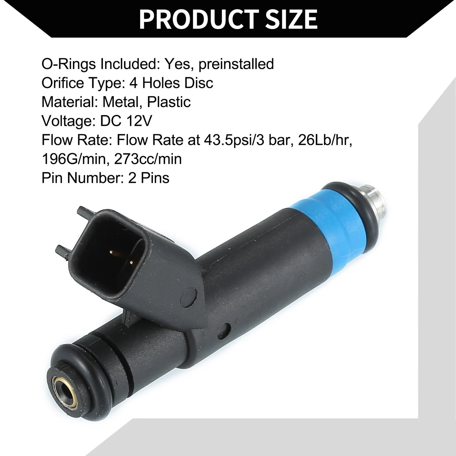 Fuel Injector No. 4861238AC for Dodge Grand Caravan (2001–2004) 3.8L