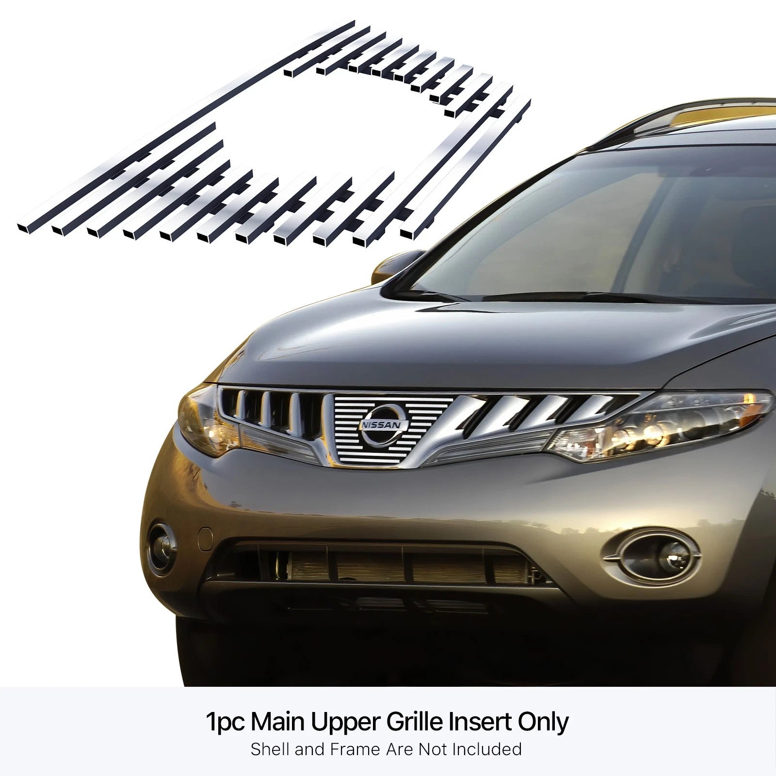 Stainless Chrome Billet Grille Insert for Nissan Murano (2009-2010)