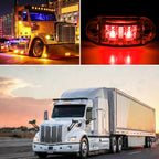 10PCS Amber Red LED Side Marker Lights for Truck Trailer