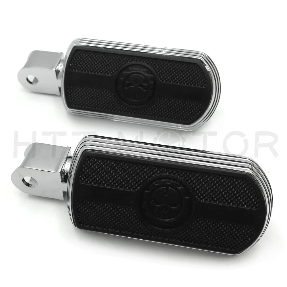 Chrome Skull Rubber Footpeg for Honda VT1300 Shadow (2010–2013)