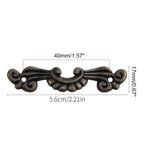 5pcs Antique Bronze Flower Cabinet Drawer Knob Pull Handle for Jewelry Box