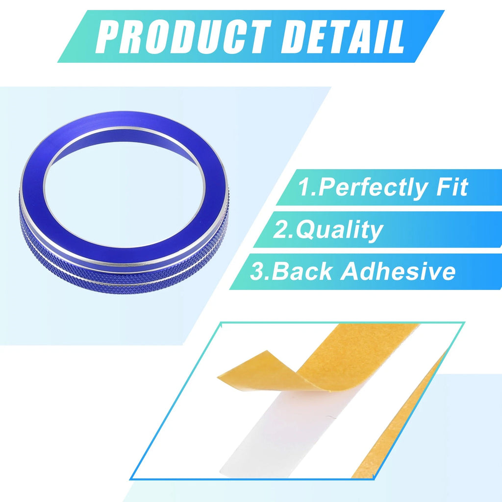 Car PRND Switch Knob Cover for Ford Explorer (2020–2022) Aluminum Alloy Blue