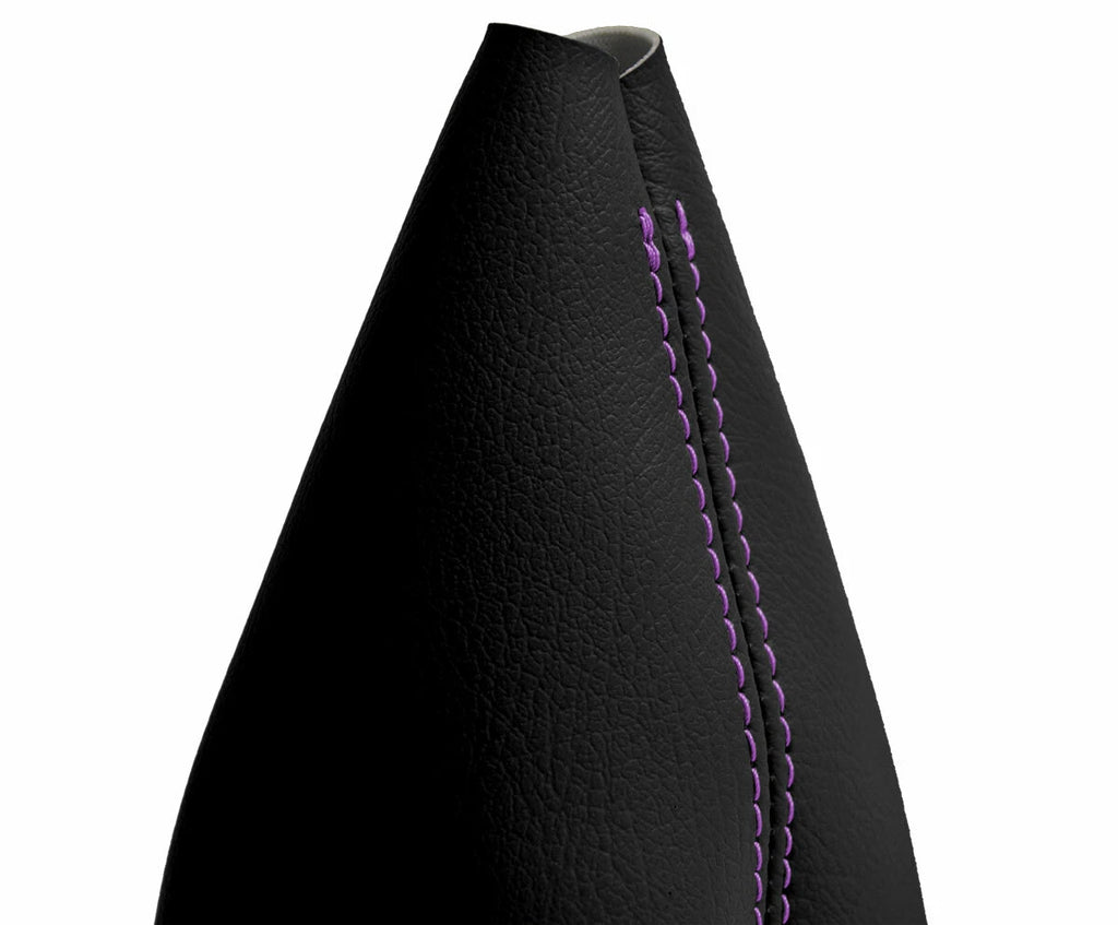 Leather Manual Shift Boot Cover for Volkswagen Cabrio (1996–2002) Purple Stitch