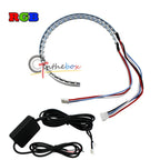 RGB LED Demon Eye Halo Ring Headlight Projector for Universal Fit (2010–2023)