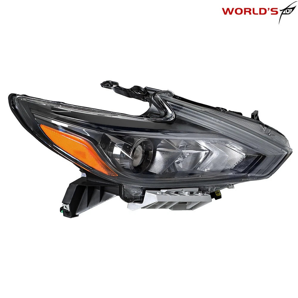 Headlight Assembly for Nissan Altima (2016–2018) Halogen Black Right Side