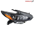 Headlight Assembly for Nissan Altima (2016–2018) Halogen Black Right Side