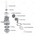 Fuel Tap Tank Switch Valve Petcock for Honda Generator GX160 GX200 (2000–2023)
