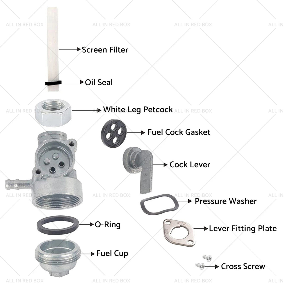 Fuel Tap Tank Switch Valve Petcock for Honda Generator GX160 GX200 (2000–2023)