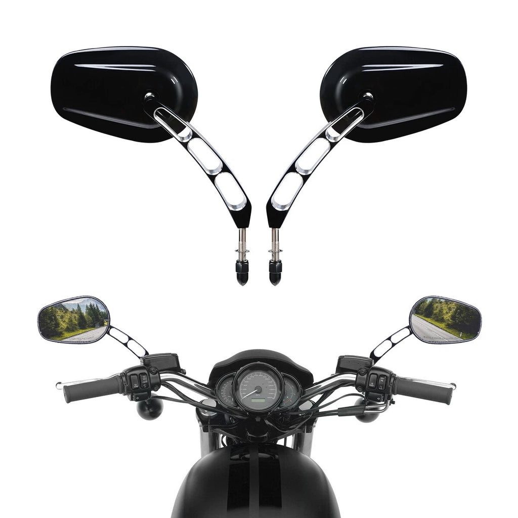 Set of 2 Black Rearview Mirrors for Harley Street 500 750 (2015–2020)
