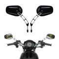 Set of 2 Black Rearview Mirrors for Harley Street 500 750 (2015–2020)