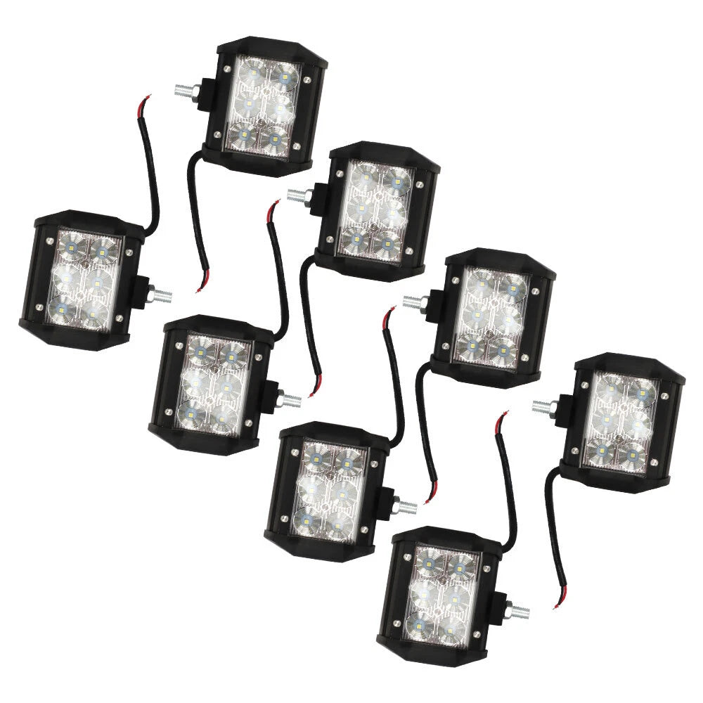 8PC LED Work Light Bar Set for 4WD Vehicles (12V/24V)