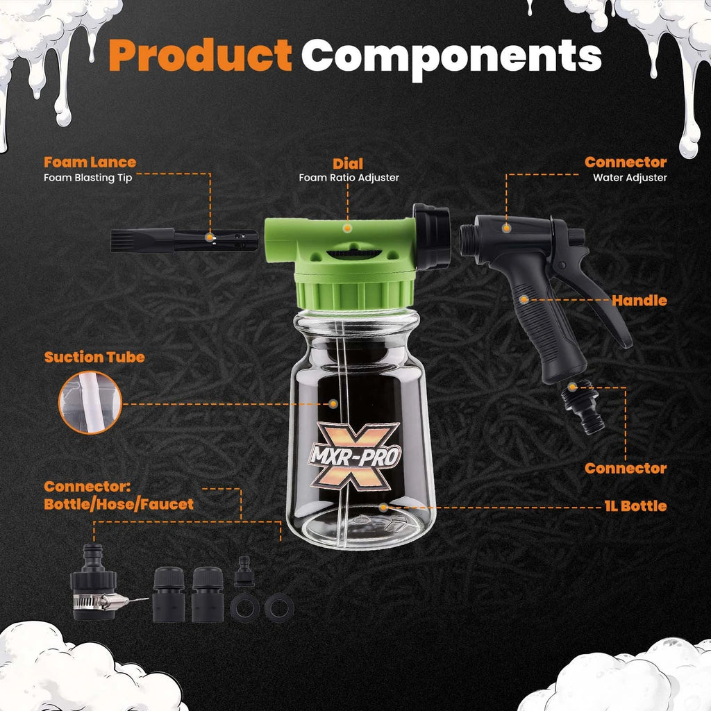 Foam Gun Car Wash Spray for Garden Hose (3/4 Inlet Thread)