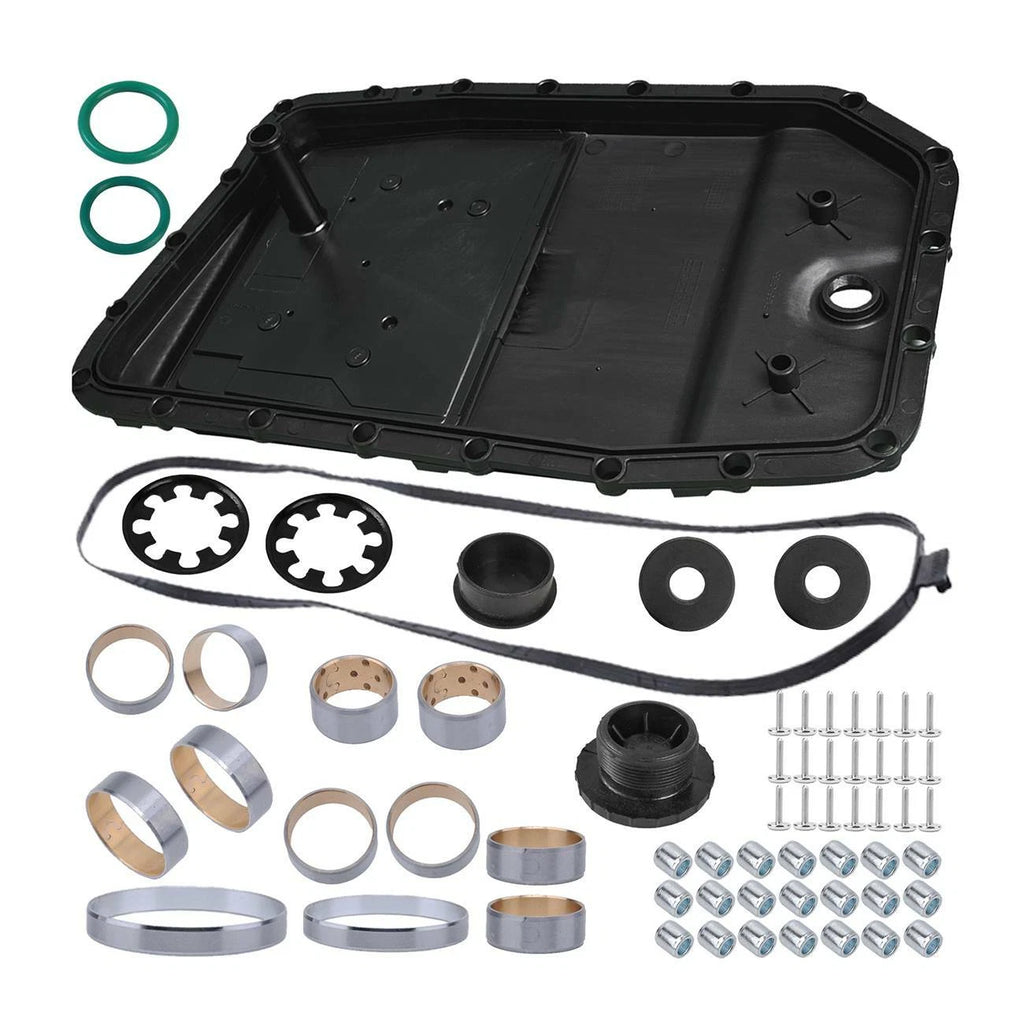 65PCS Transmission Oil Pan & Bushing Repair Kit for BMW E60 E65 E70 (2001–2010)