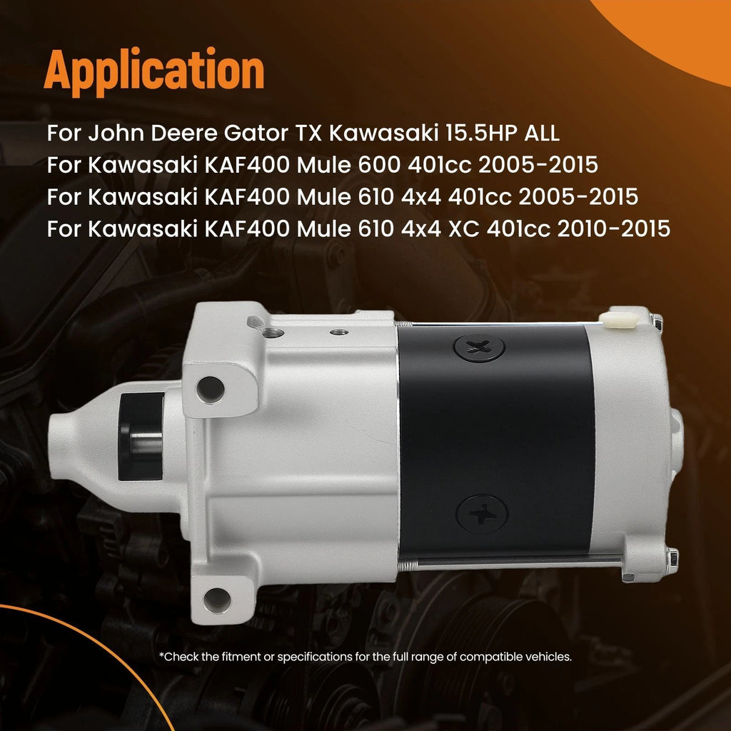 Starter Motor for Kawasaki KAF400 Mule 600 610 (21163-7028, AM134946) 12V 9 Teeth