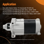 Starter Motor for Kawasaki KAF400 Mule 600 610 (21163-7028, AM134946) 12V 9 Teeth