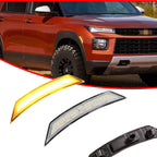 2X Clear Lens Amber LED Front Side Marker Lights for Chevy Trailblazer (2021–2025)
