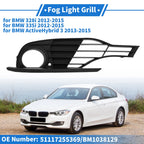 Fog Light Grill No. 51117255369/BM1038129 for BMW 328i (2012–2015) Black ABS