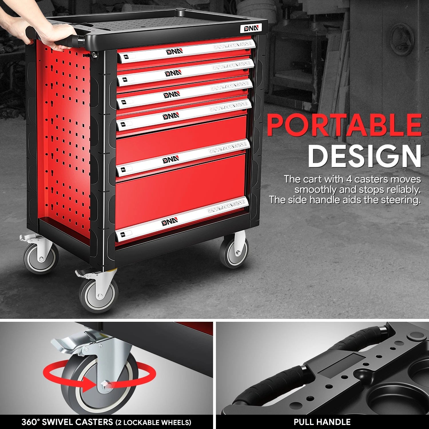 6-Drawer Rolling Tool Cart for Universal Use (2010–2023)