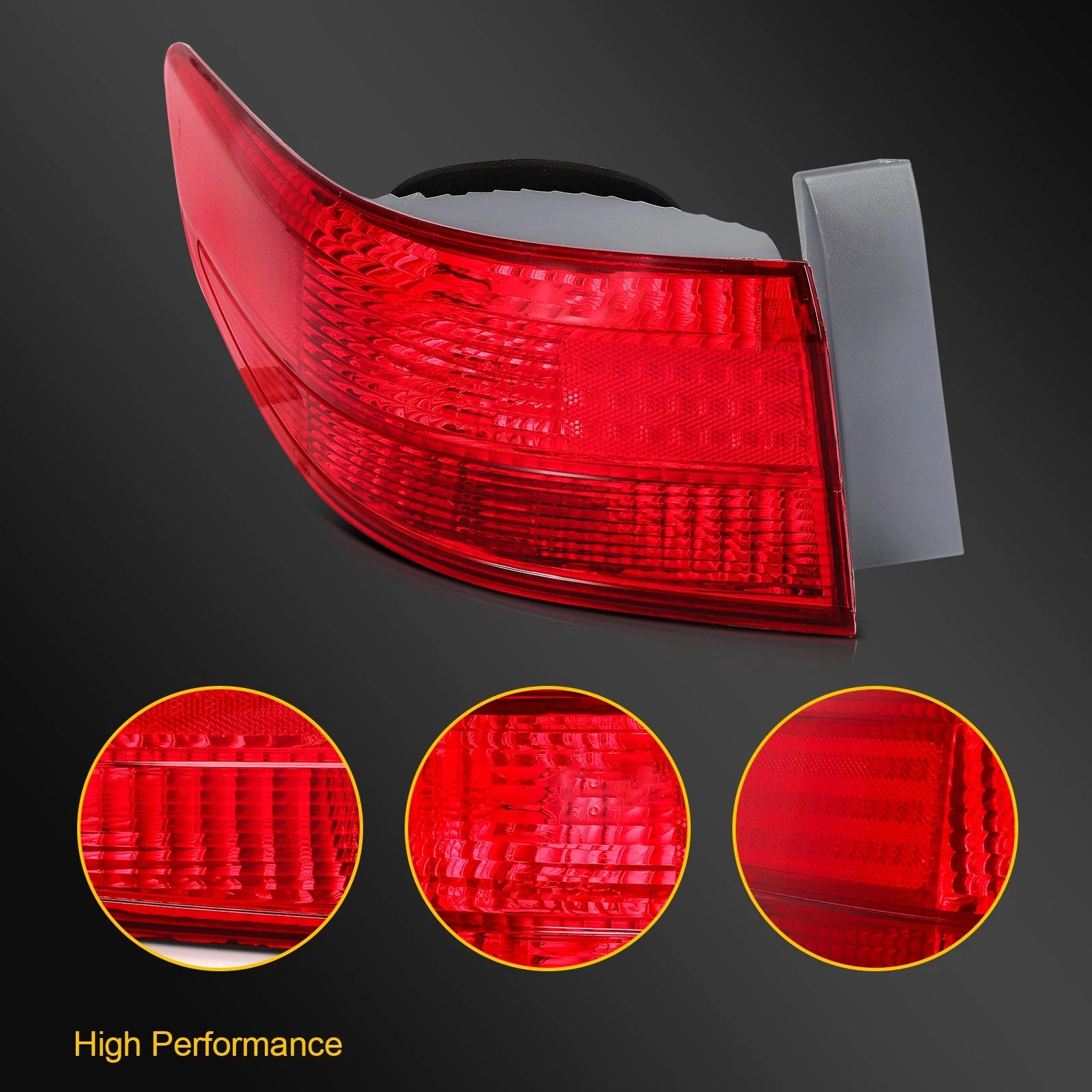 Tail Light Assembly for Honda Accord Sedan (2003–2004) Red Housing Left