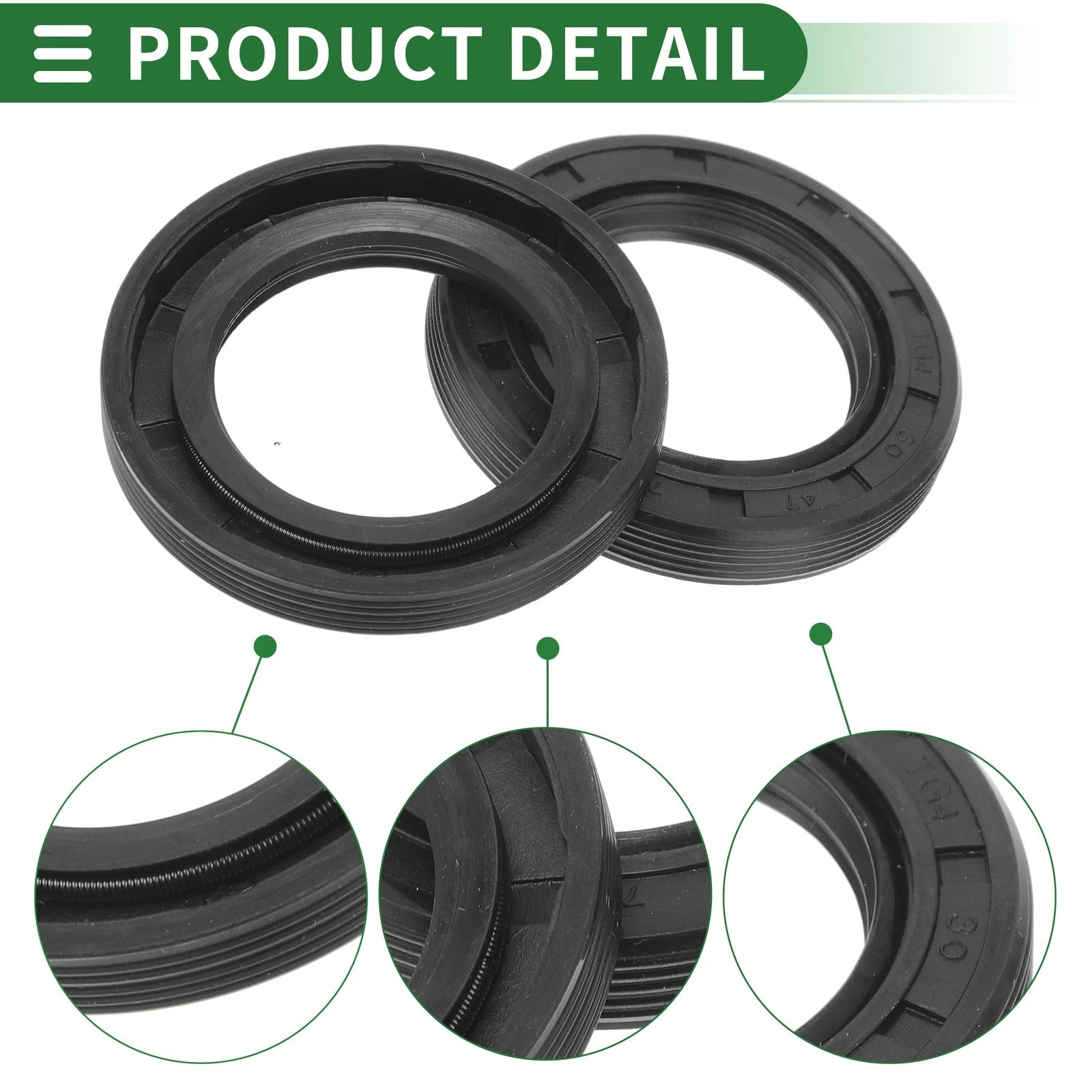 Set of 5 Oil Seal TG4 Lip Seal Ring 30x47x7mm NBR Rubber for Rotary Shaft
